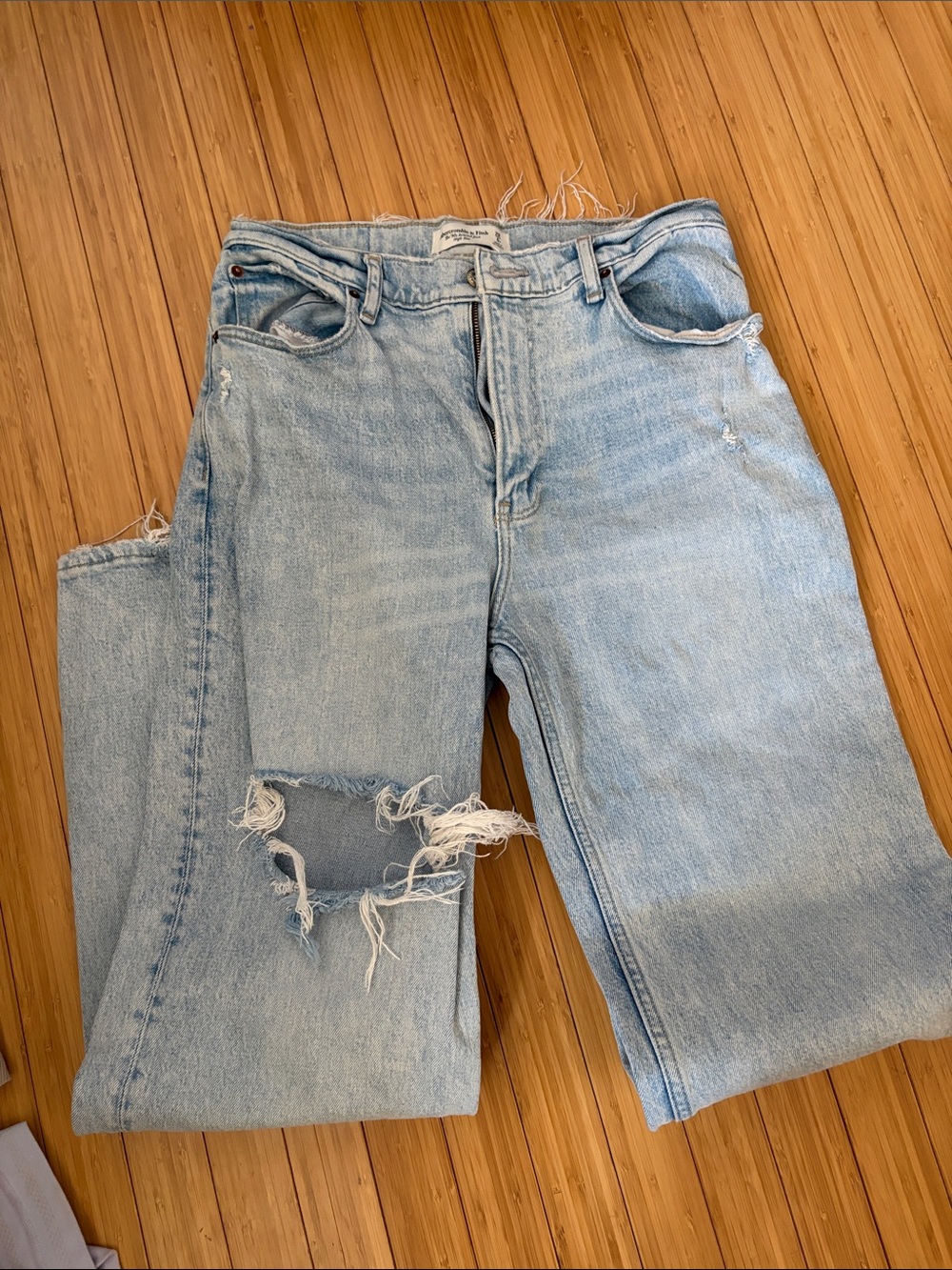 Abercrombie & Fitch Light Wash Straight Leg Jeans